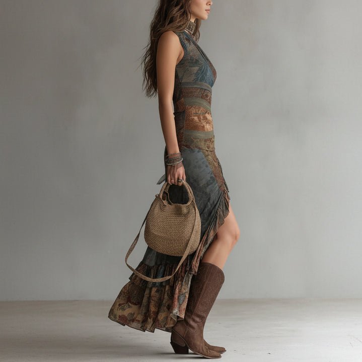 Sarah | Long One-Shoulder Dress with High Slit