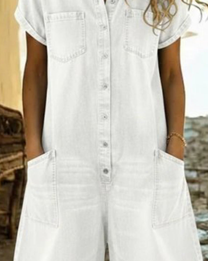 Delya | Short Sleeve Playsuit Dress.
