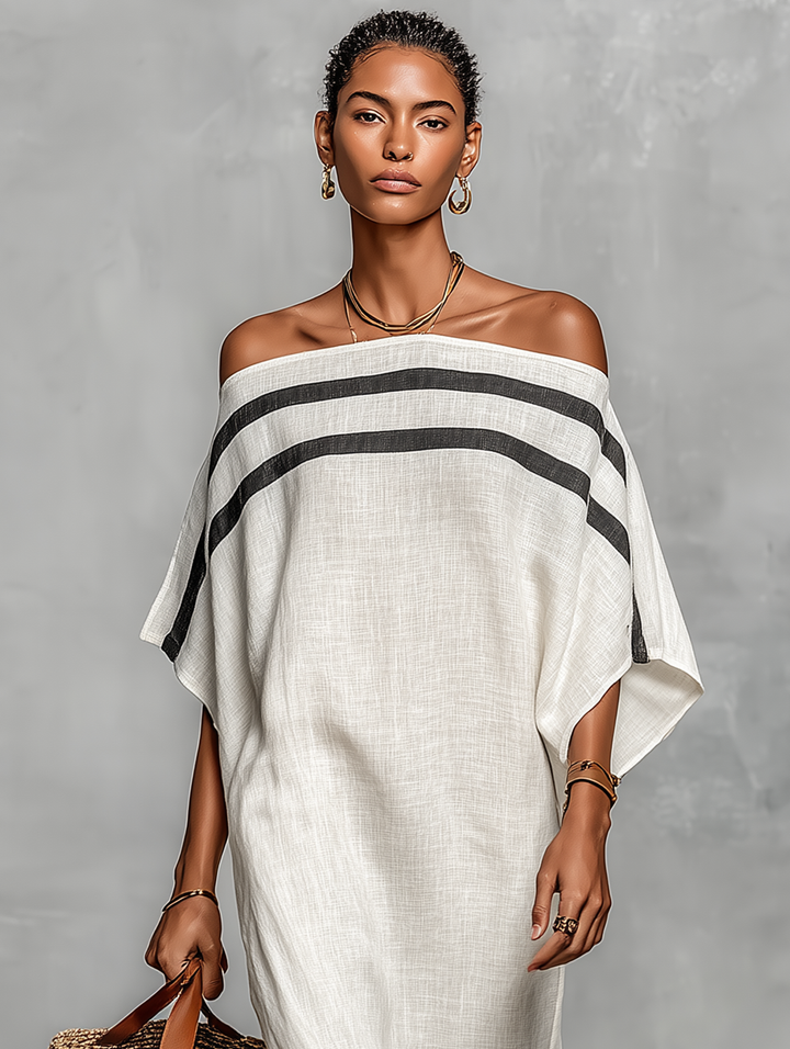 OFF-THE-SHOULDER MAXI DRESS