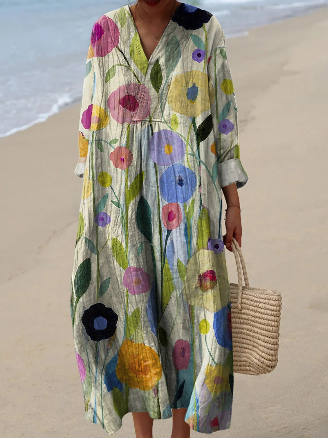 Elara | Airy Spring Dress with Long Sleeves