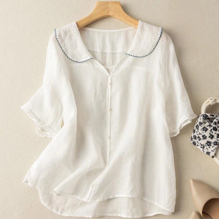 Katherine | Vintage Blouse with Button Detail