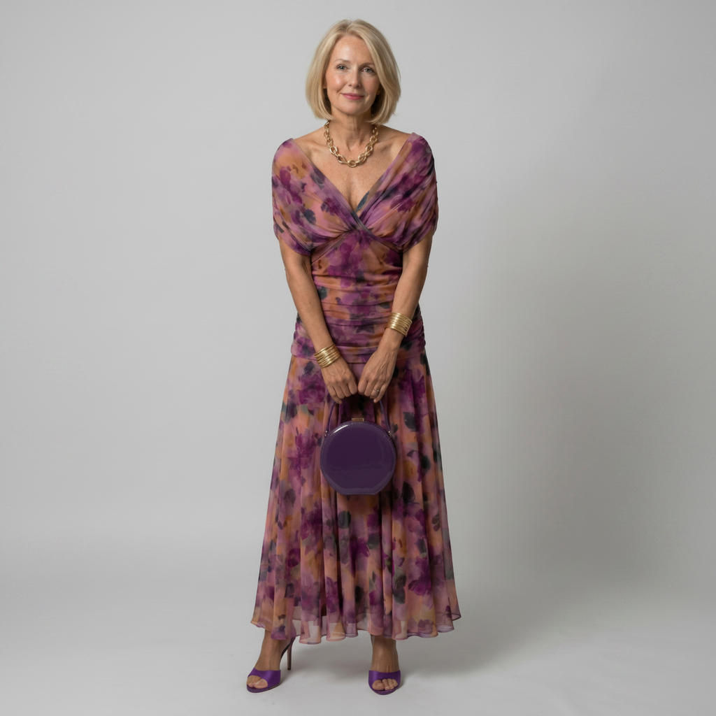 Ava | Off Shoulder Flow Midi Dress