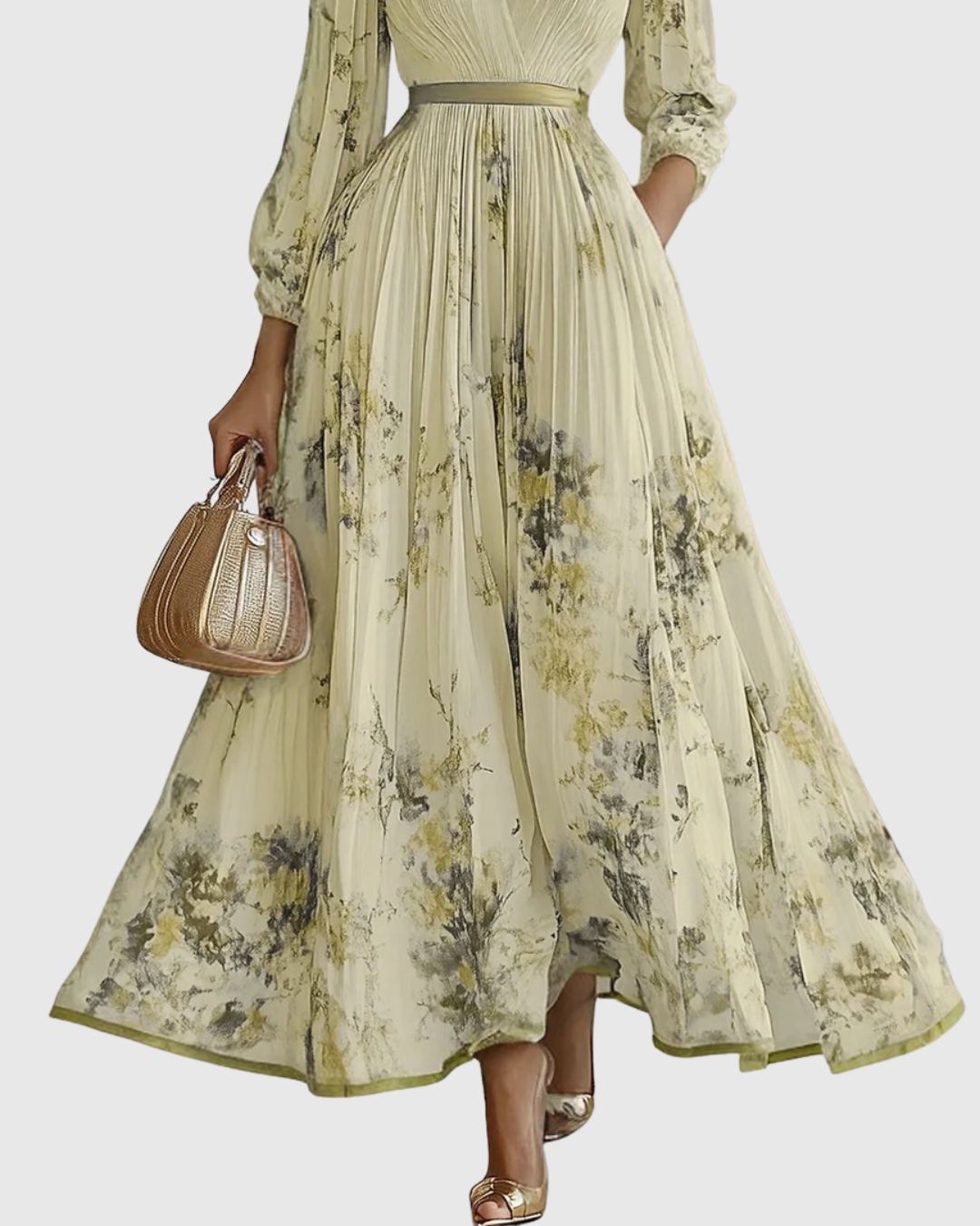 Caitlin | Elegant Pleated Maxi Dress