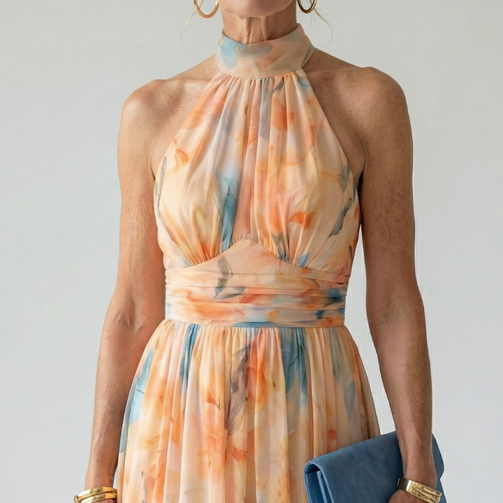 Maya | Soft Halter Midi Dress