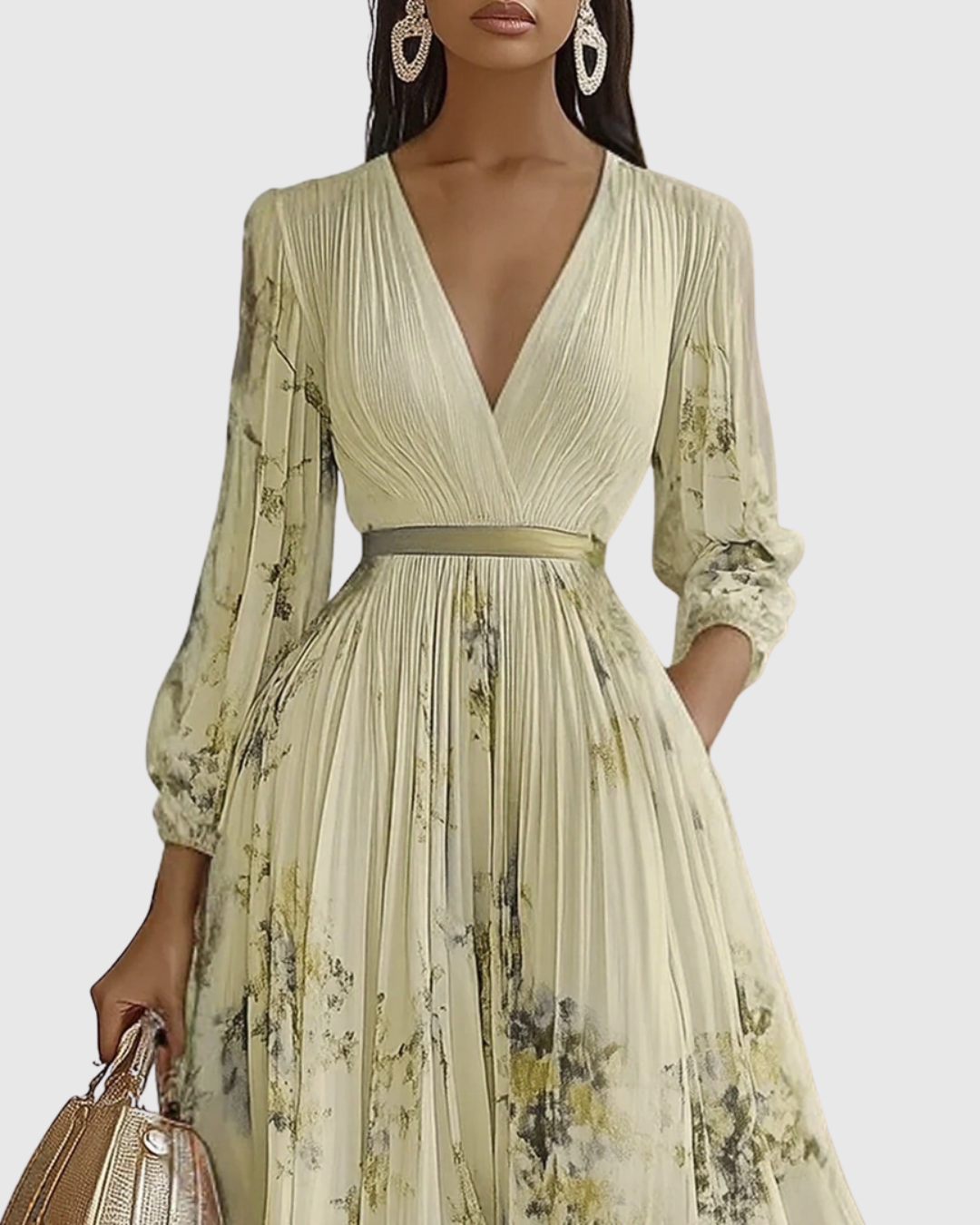 Caitlin | Elegant Pleated Maxi Dress