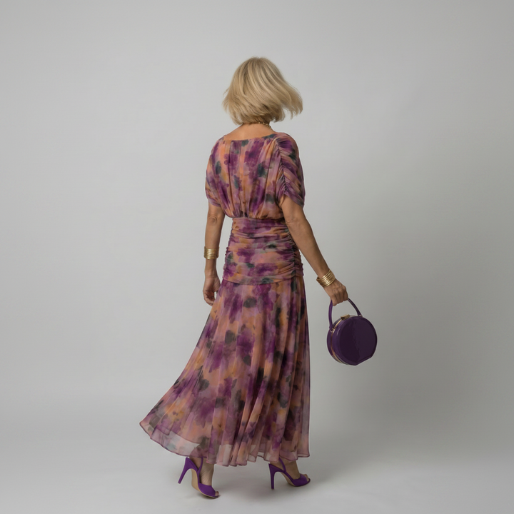 Ava | Off Shoulder Flow Midi Dress