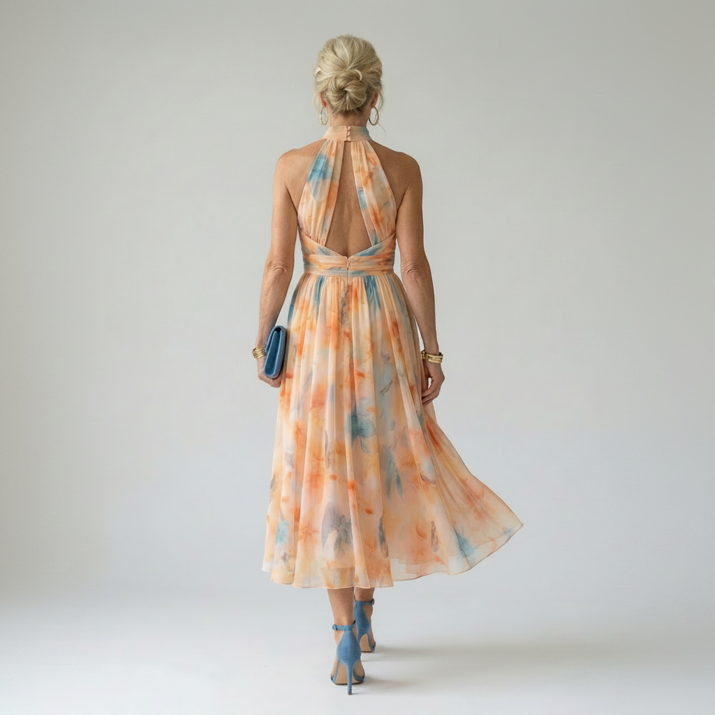 Maya | Soft Halter Midi Dress