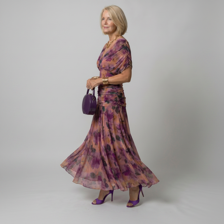 Ava | Off Shoulder Flow Midi Dress