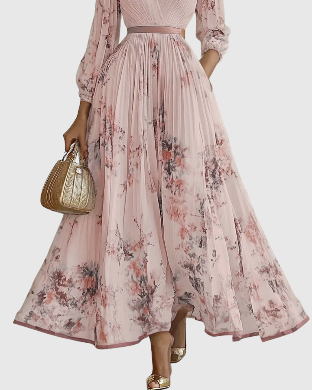 Caitlin | Elegant Pleated Maxi Dress