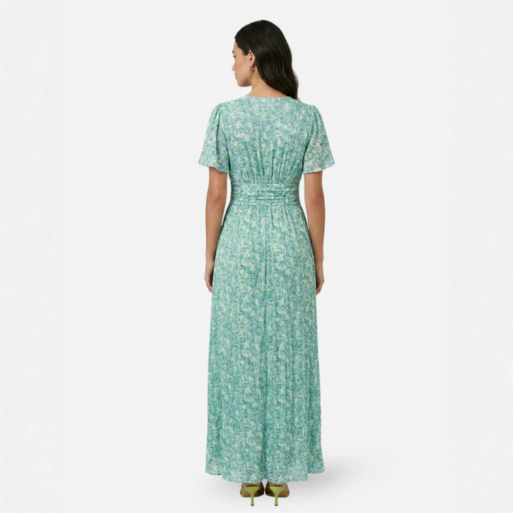 Carly | Long Printed V-Neck Dress for Women