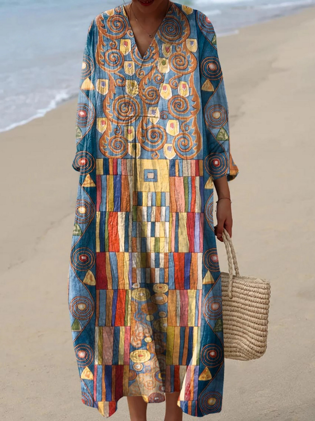 Calina | Airy Spring Dress with Long Sleeves