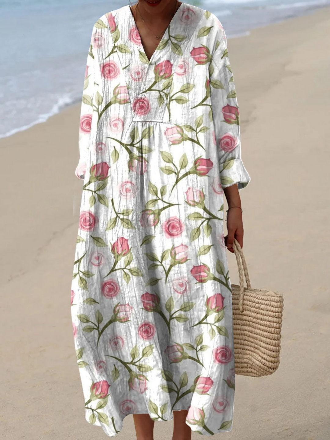 Yelina | Airy Spring Dress with Long Sleeves