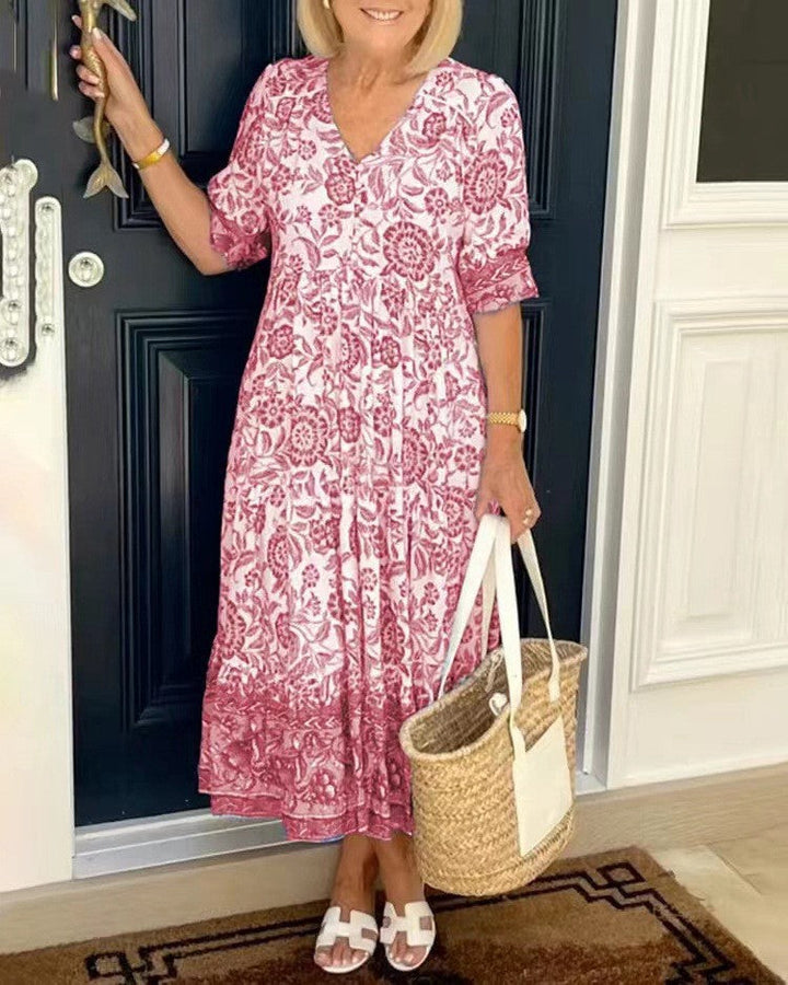 Anastasia | Graceful V-Neck Floral