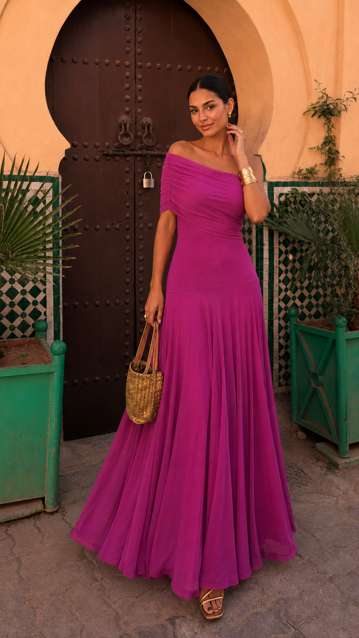 Toledo Dress in Fuchsia