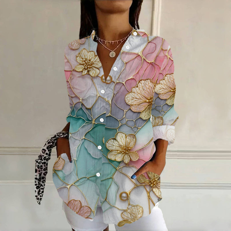 Helena | Gradient Floral Blouse
