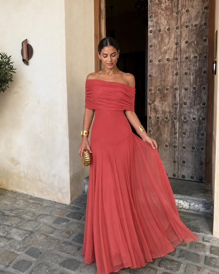 Toledo Dress in Light Terracotta