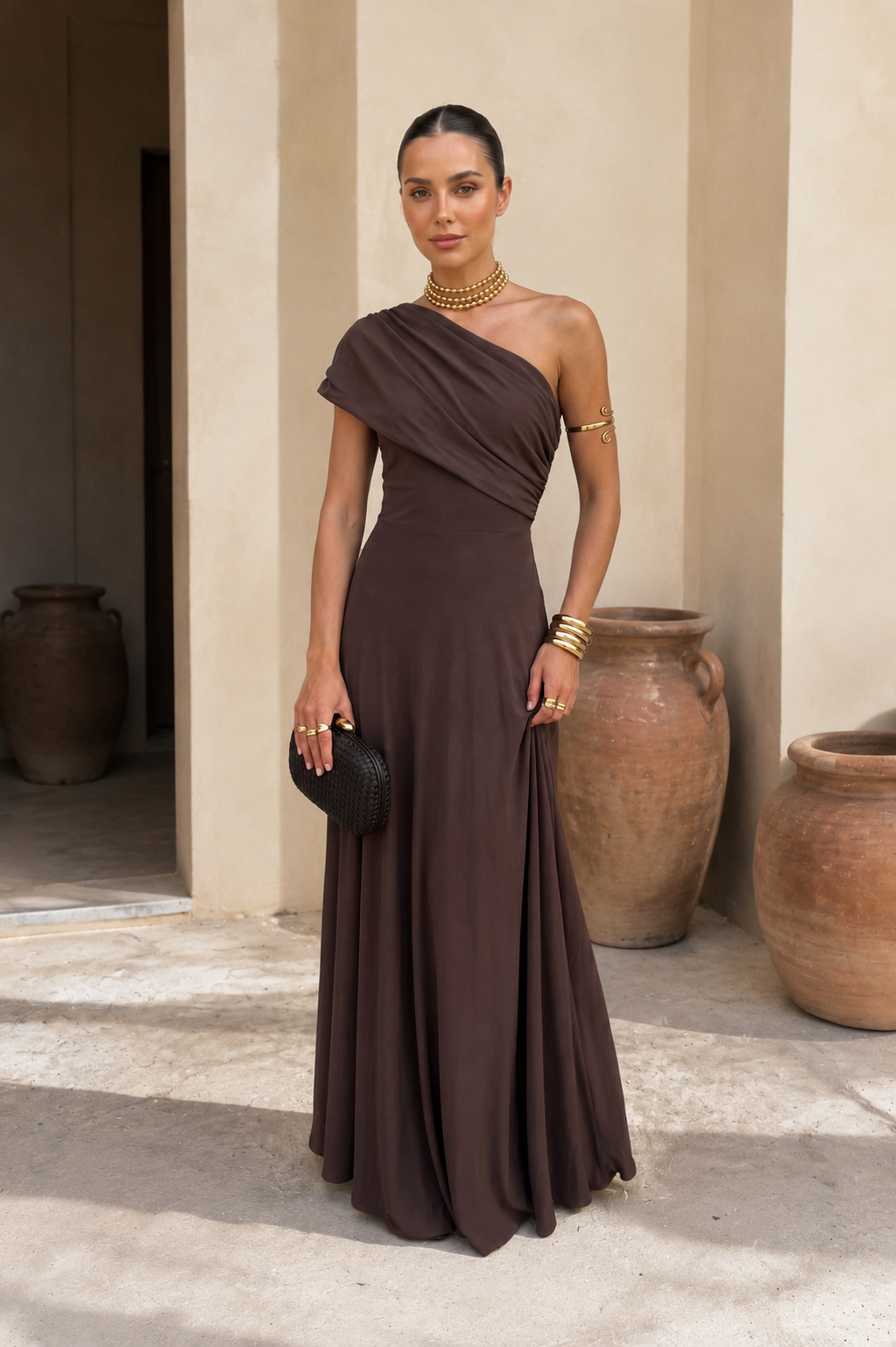 Toledo Dress in Brown