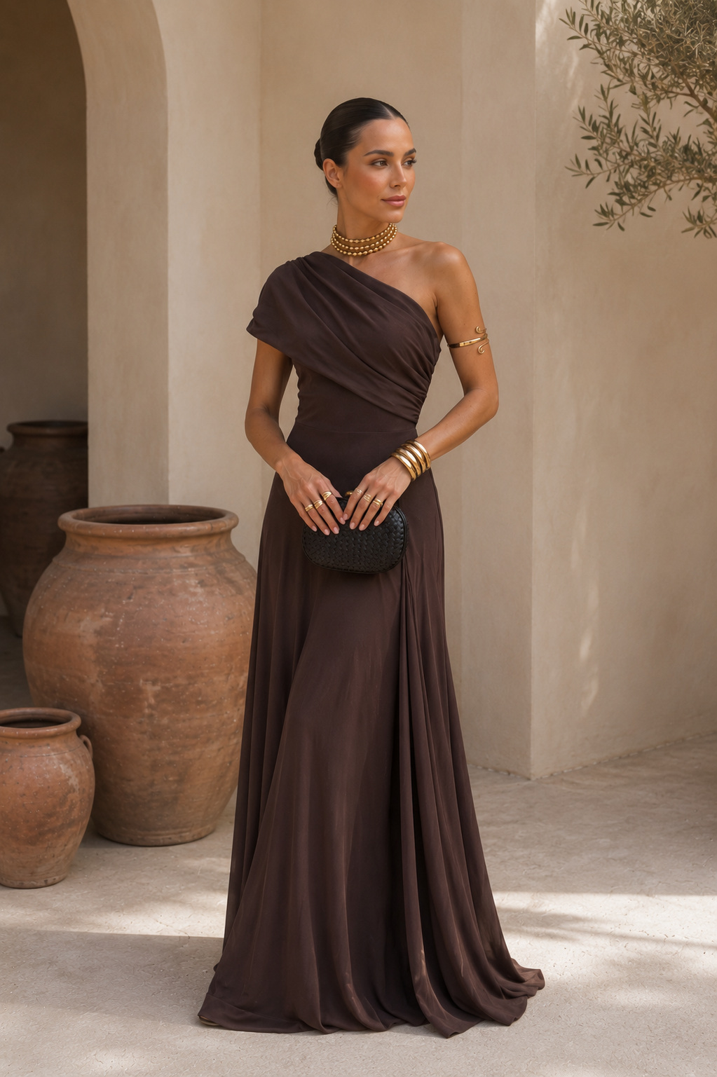 Toledo Dress in Brown