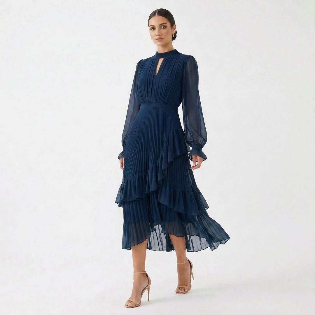 Melanie - Dress with Pleats and Wide Sleeves