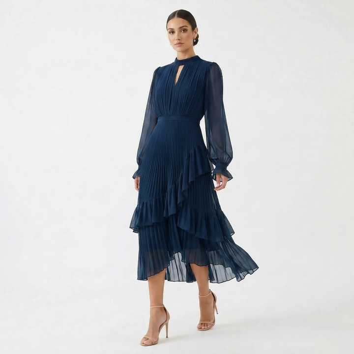 Melanie - Dress with Pleats and Wide Sleeves