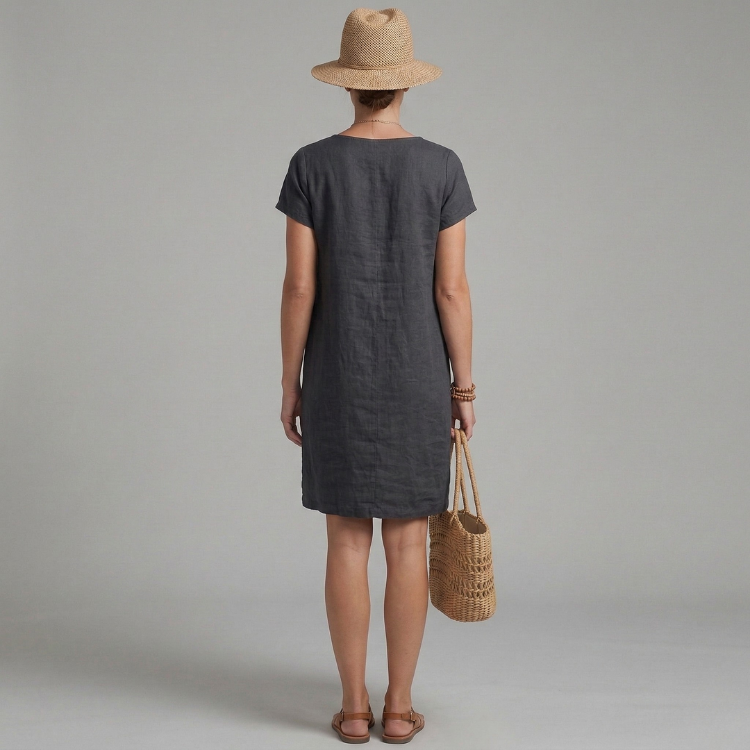 Megan | Casual Linen Pocket Dress