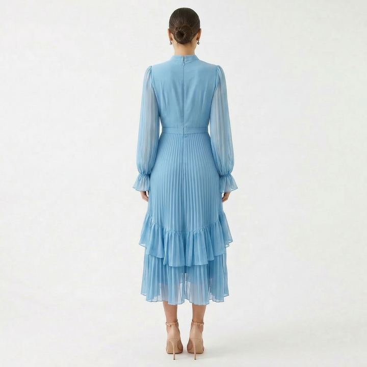 Melanie - Dress with Pleats and Wide Sleeves