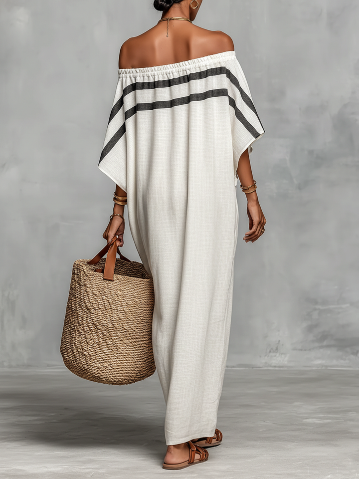 OFF-THE-SHOULDER MAXI DRESS