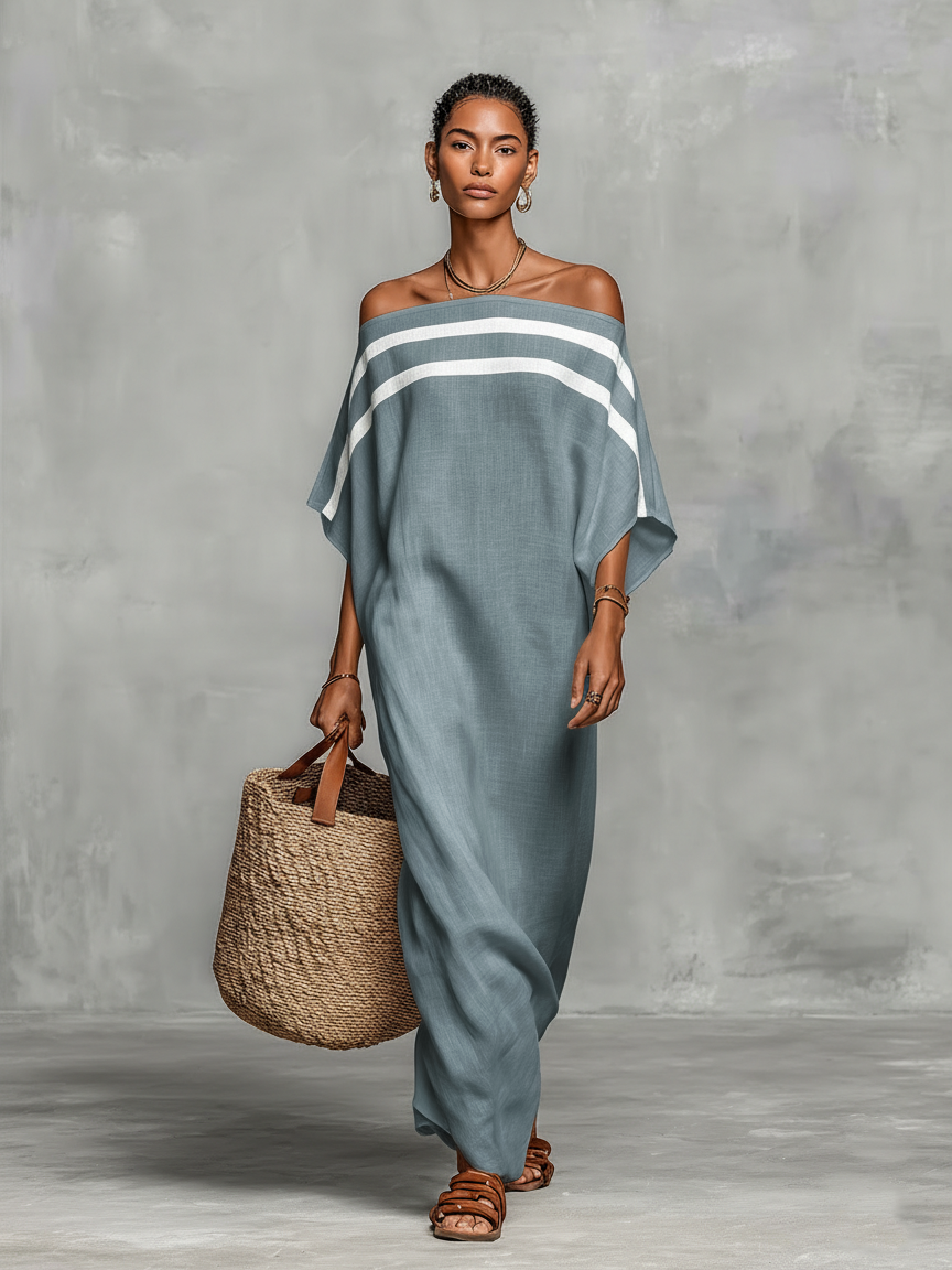 OFF-THE-SHOULDER MAXI DRESS