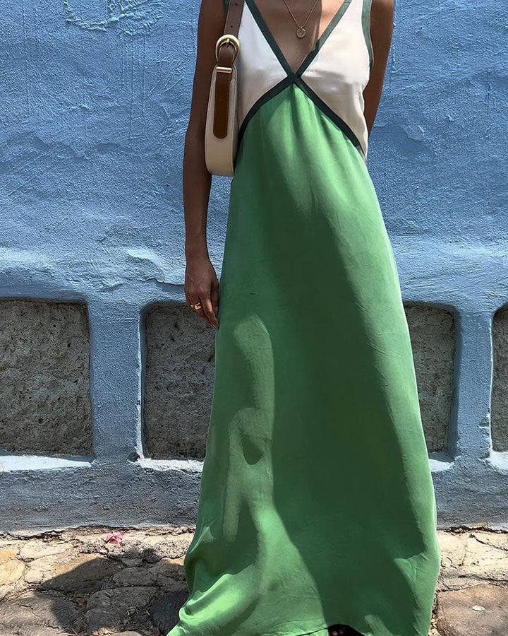 Lois | Bold Contrast Maxi Dress