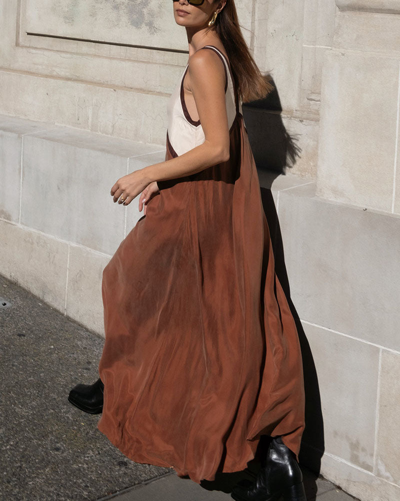 Lois | Bold Contrast Maxi Dress
