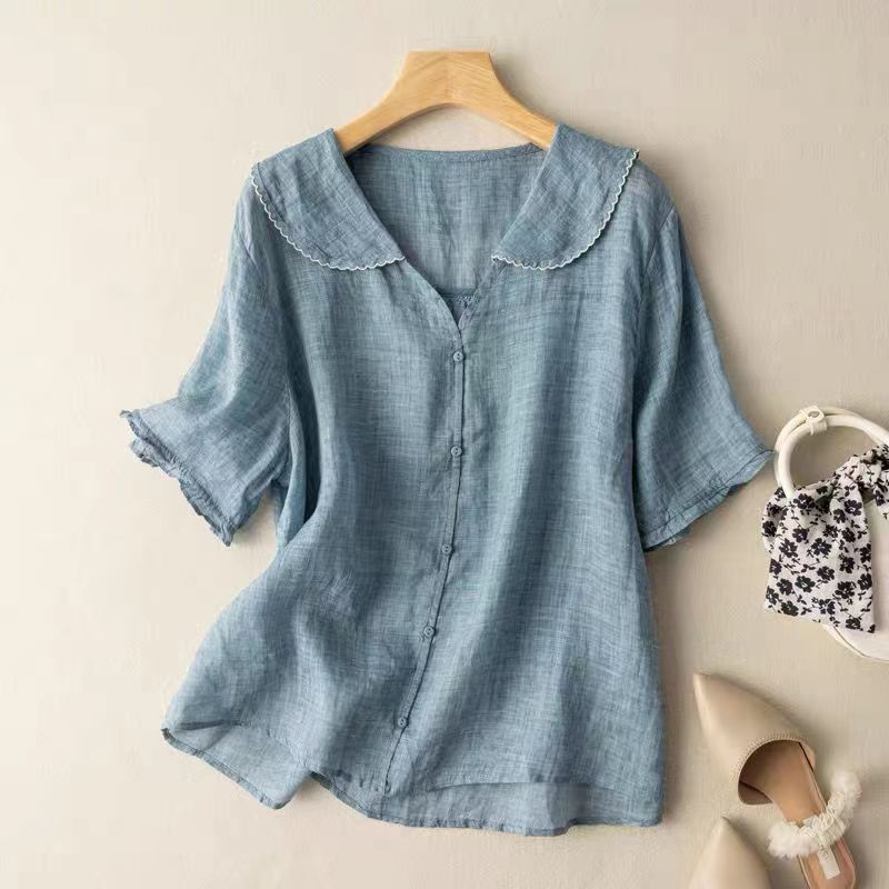 Katherine | Vintage Blouse with Button Detail