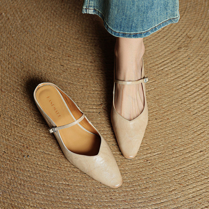 Genuine Leather Mules