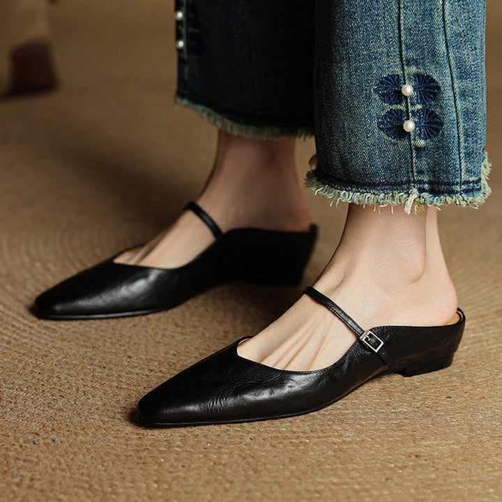 Genuine Leather Mules