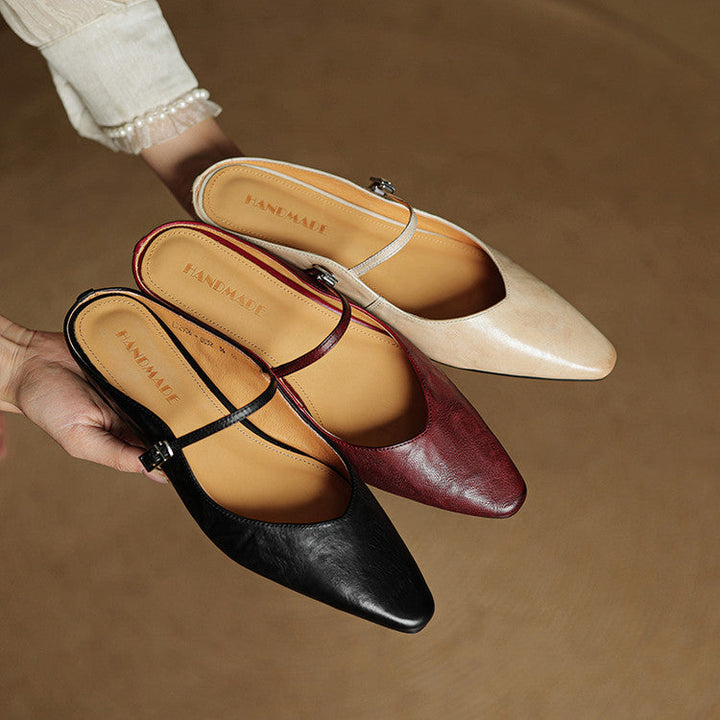 Genuine Leather Mules