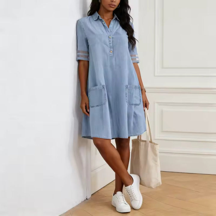 Brittany | Denim Dress that Accentuates the Figure