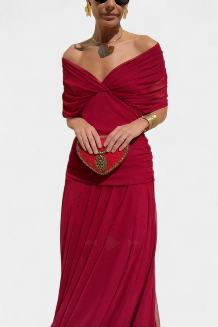 Florendra™ | Floral Long Dress V-Neck