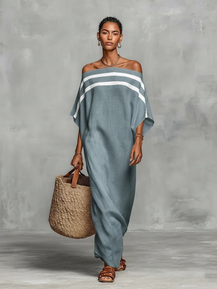OFF-THE-SHOULDER MAXI DRESS