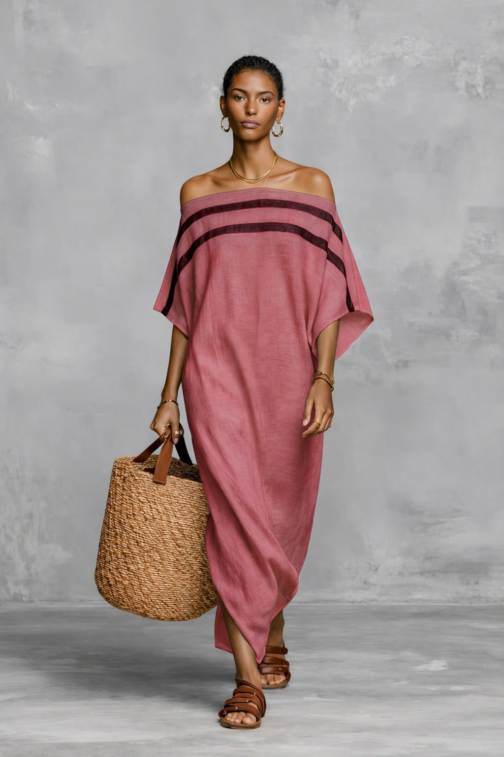 OFF-THE-SHOULDER MAXI DRESS