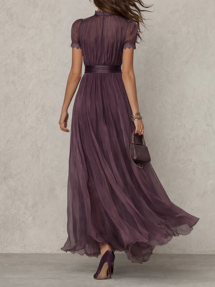 Karine - Long Dress with Low Neckline