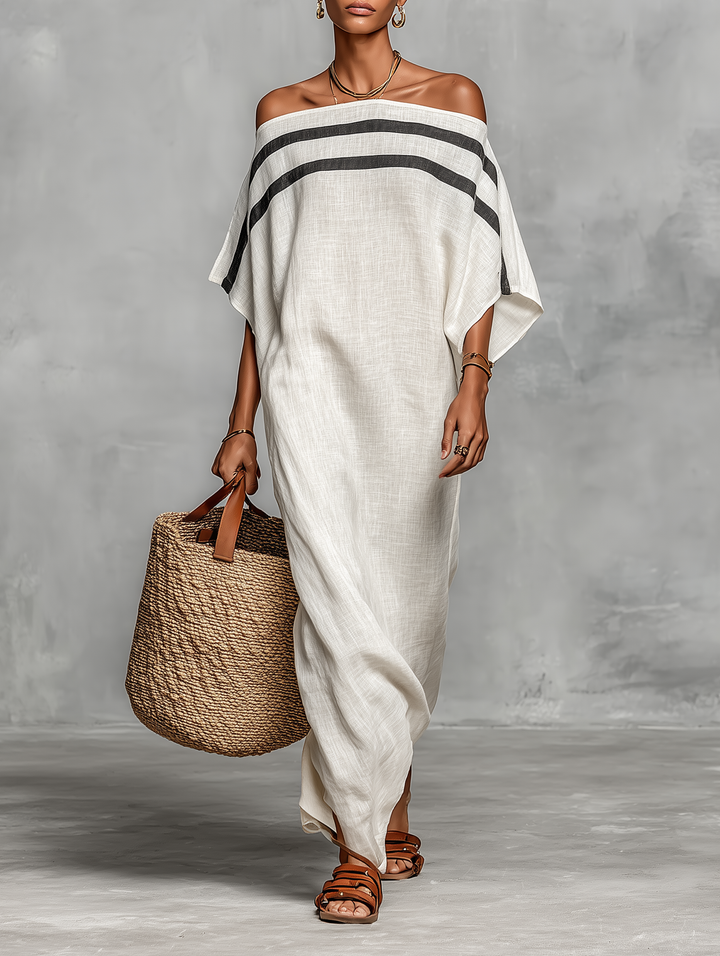 OFF-THE-SHOULDER MAXI DRESS