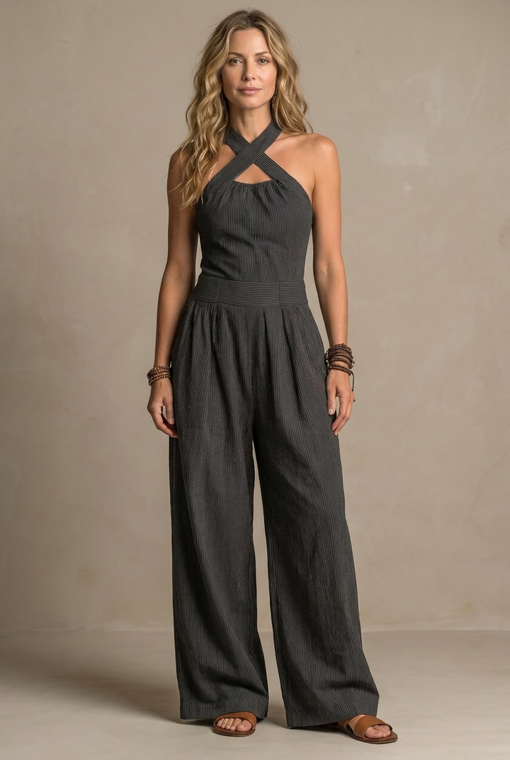 Ariana | Elegant Jumpsuit with Crossed Neckline