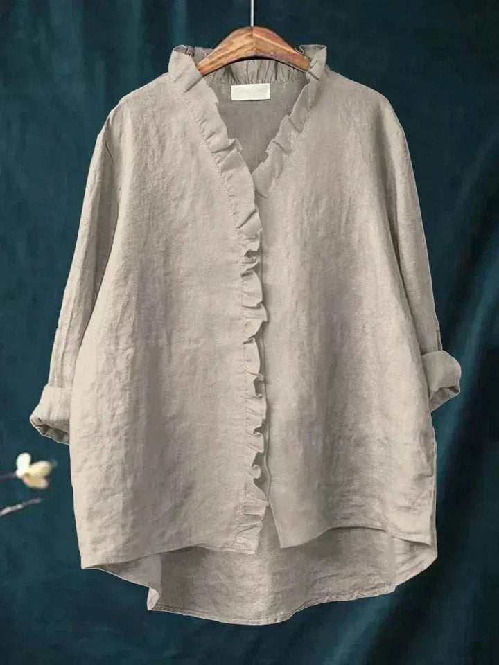 Eline | Elegant Linen Summer Blouse