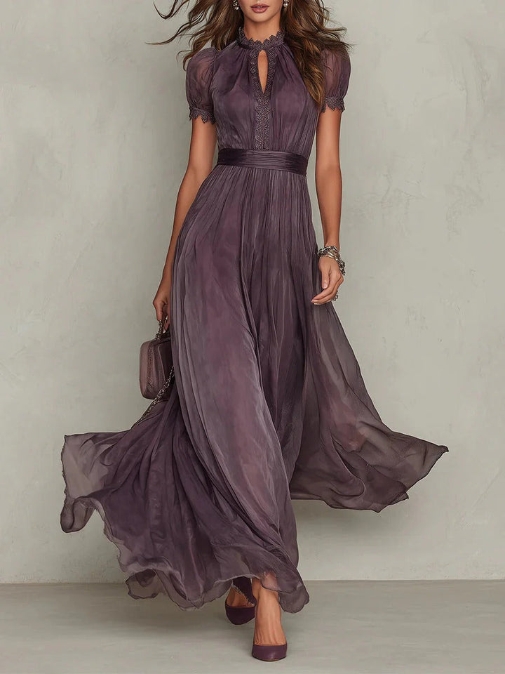 Karine - Long Dress with Low Neckline