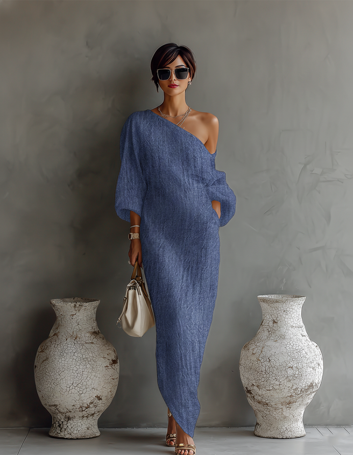 ONE-SHOULDER MAXI DRESS