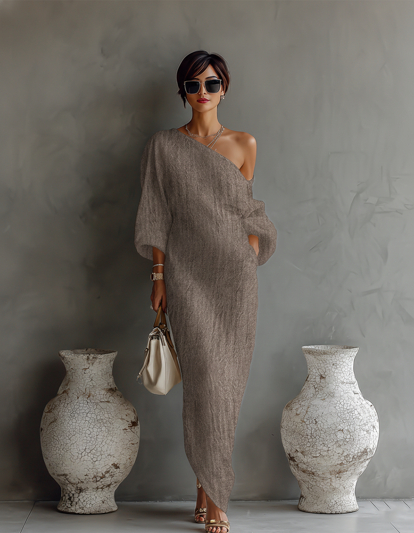 ONE-SHOULDER MAXI DRESS
