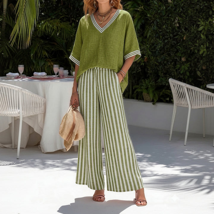 Jaylynn | Luxury Striped Linen Set