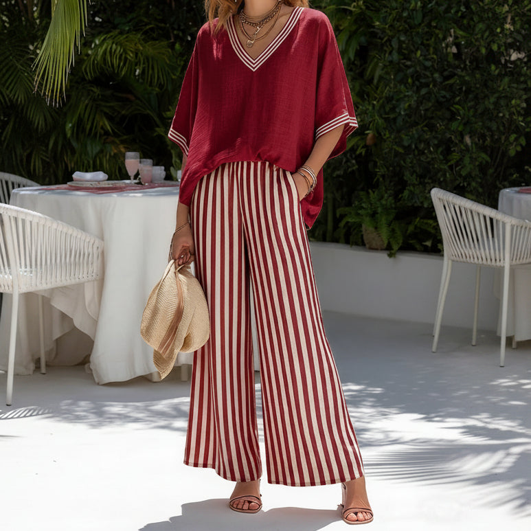 Jaylynn | Luxury Striped Linen Set